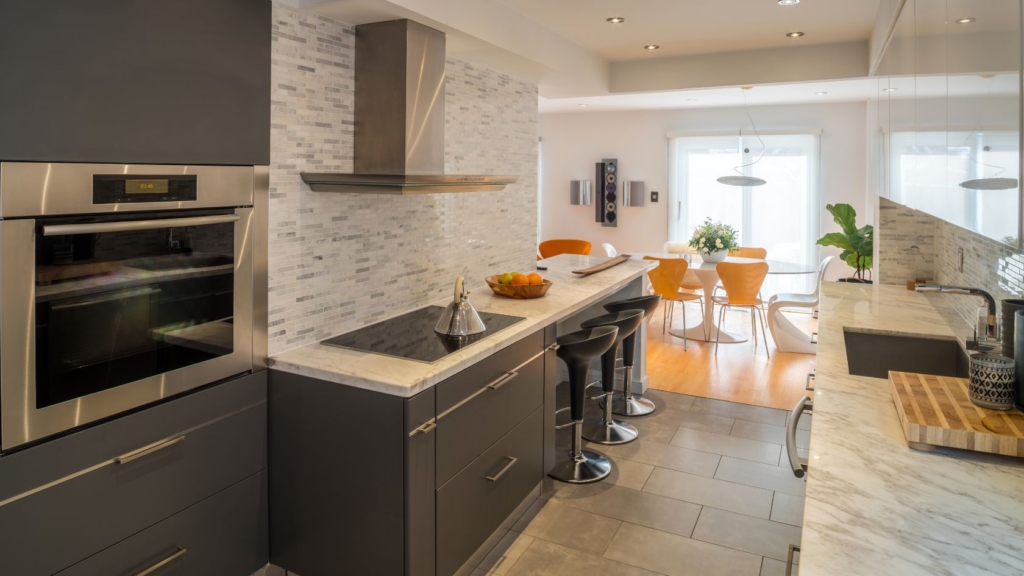 Interior of a modern beautiful kitchen